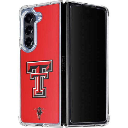 Texas Tech University Red Raiders Galaxy Z Fold5 5G Clear Case