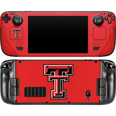 Texas Tech University Red Raiders Steam Deck Handheld Gaming Computer Skin