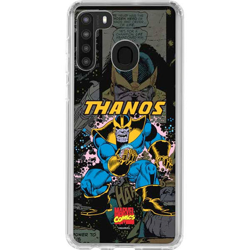 Marvel Classic Comics Thanos Galaxy A21 Clear Case