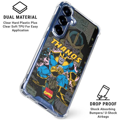 Marvel Classic Comics Thanos Galaxy S25 Plus Clear Case