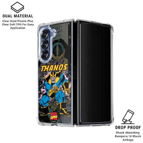 Marvel Classic Comics Thanos Galaxy Z Fold6 Clear Case