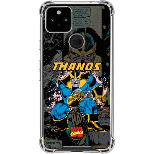 Marvel Classic Comics Thanos Google Pixel 5a 5G Clear Case