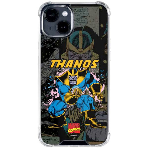 Marvel Classic Comics Thanos iPhone 14 Plus Clear Case