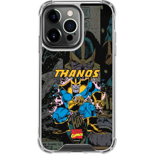 Marvel Classic Comics Thanos iPhone 14 Pro Clear Case