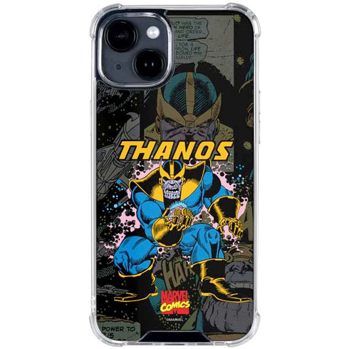 Marvel Classic Comics Thanos iPhone 15 Clear Case