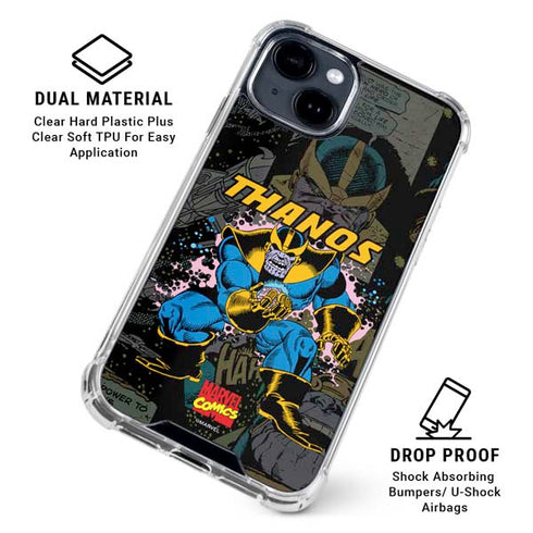 Marvel Classic Comics Thanos iPhone 15 Clear Case