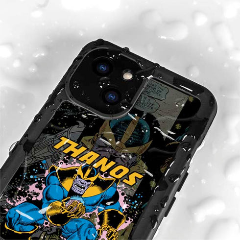 Marvel Classic Comics Thanos iPhone 15 Plus Waterproof Case