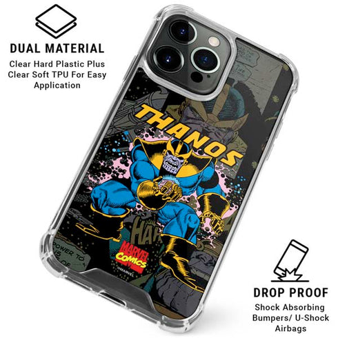 Marvel Classic Comics Thanos iPhone 15 Pro Clear Case