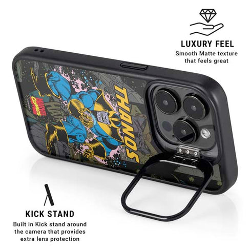 Marvel Classic Comics Thanos iPhone 15 Pro Max Kickstand Case