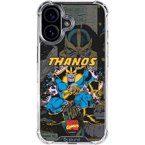 Marvel Classic Comics Thanos iPhone 16 Plus Clear Case