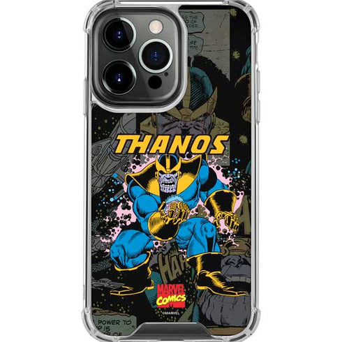 Marvel Classic Comics Thanos iPhone 16 Pro Max Clear Case