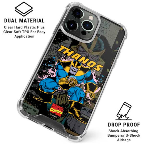 Marvel Classic Comics Thanos iPhone 16 Pro Max Clear Case