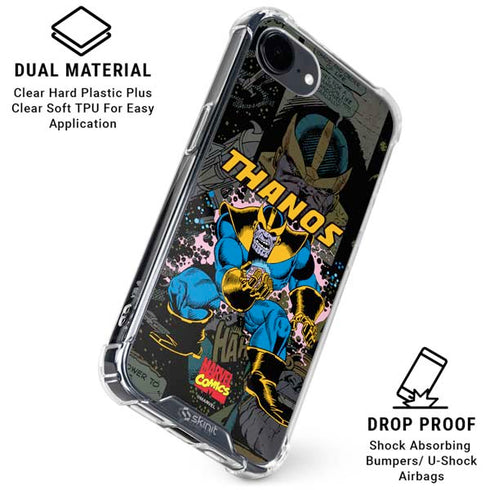 Marvel Classic Comics Thanos iPhone 16e Clear Case