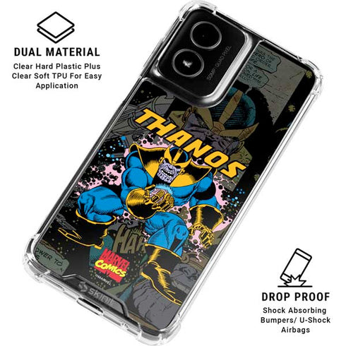 Marvel Classic Comics Thanos Moto G Power 5G (2024) Clear Case