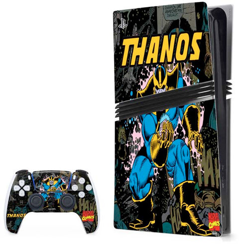 Marvel Classic Comics Thanos PS5 Pro Bundle Skin