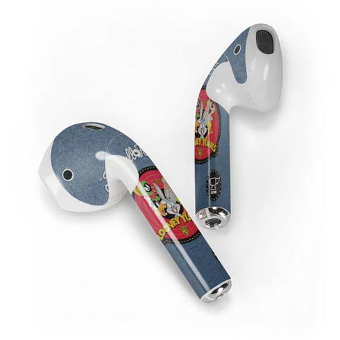 Looney Tunes Thats All Folks Patch Apple AirPods Skin