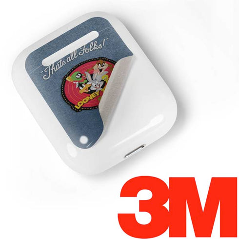 Looney Tunes Thats All Folks Patch Apple AirPods Skin