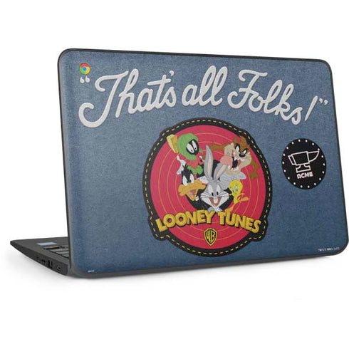 Looney Tunes Thats All Folks Patch HP Chromebook Skin