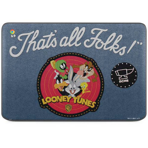 Looney Tunes Thats All Folks Patch HP Chromebook Skin