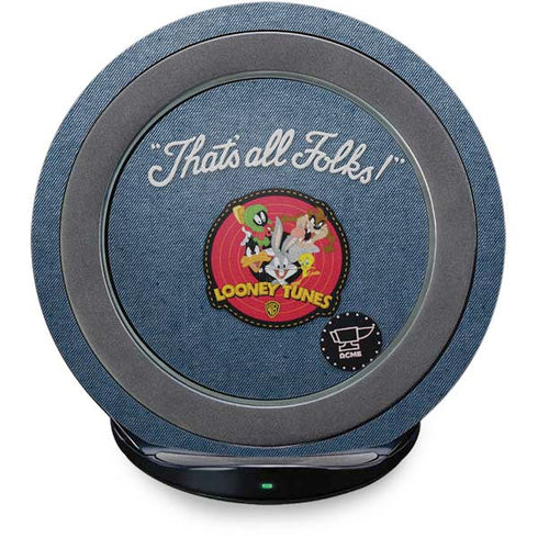 Looney Tunes Thats All Folks Patch Fast Charge Wireless Charging Stand Skin