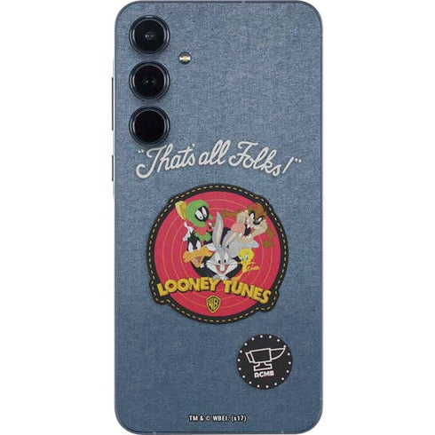 Looney Tunes Thats All Folks Patch Galaxy A35 5G Skin
