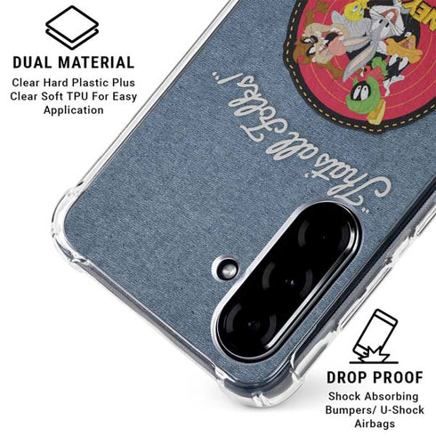 Looney Tunes Thats All Folks Patch Galaxy A36 5G Clear Case