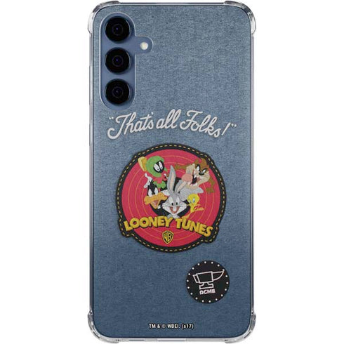 Looney Tunes Thats All Folks Patch Galaxy A55 5G Clear Case