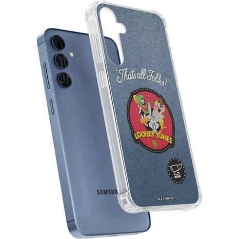 Looney Tunes Thats All Folks Patch Galaxy A55 5G Clear Case