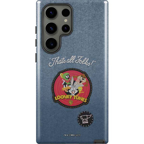 Looney Tunes Thats All Folks Patch Galaxy S23 Ultra Pro Case