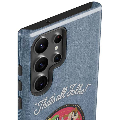 Looney Tunes Thats All Folks Patch Galaxy S23 Ultra Pro Case