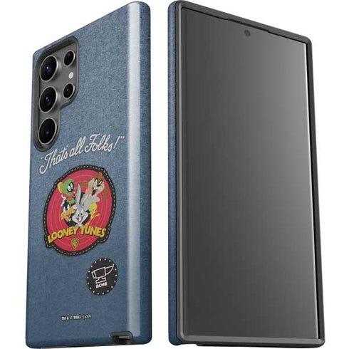 Looney Tunes Thats All Folks Patch Galaxy S23 Ultra Pro Case