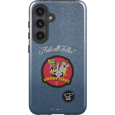 Looney Tunes Thats All Folks Patch Galaxy S25 Plus Impact Case