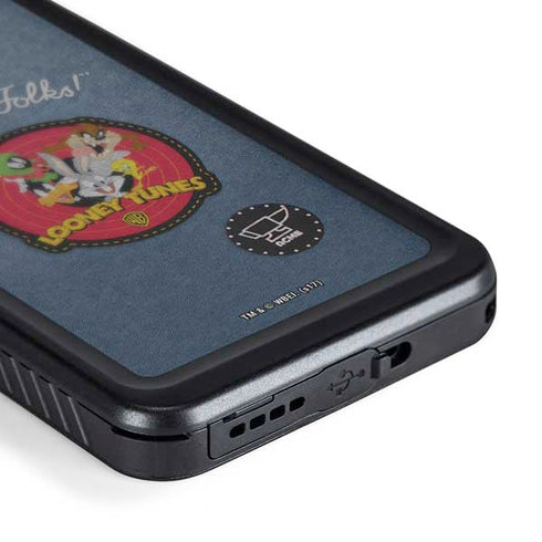 Looney Tunes Thats All Folks Patch Galaxy S24 Plus Waterproof Case