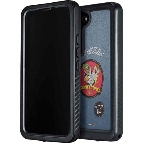 Looney Tunes Thats All Folks Patch Galaxy S24 Waterproof Case