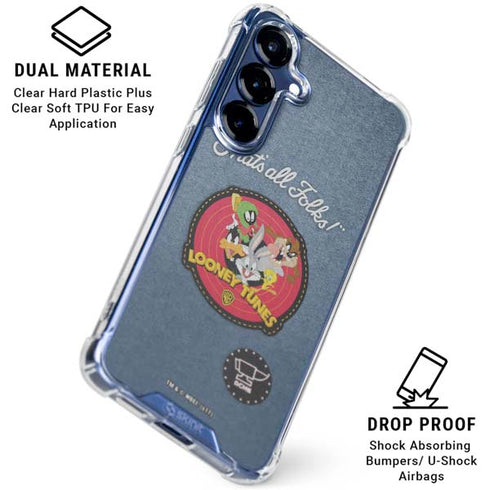 Looney Tunes Thats All Folks Patch Galaxy S25 Plus Clear Case