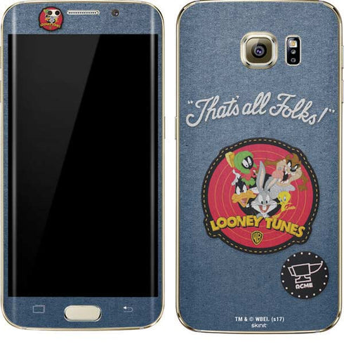 Looney Tunes Thats All Folks Patch Galaxy S7 Edge Skin