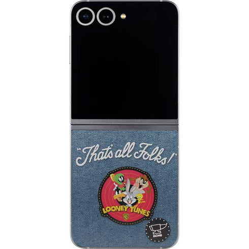 Looney Tunes Thats All Folks Patch Galaxy Z Flip6 Skin