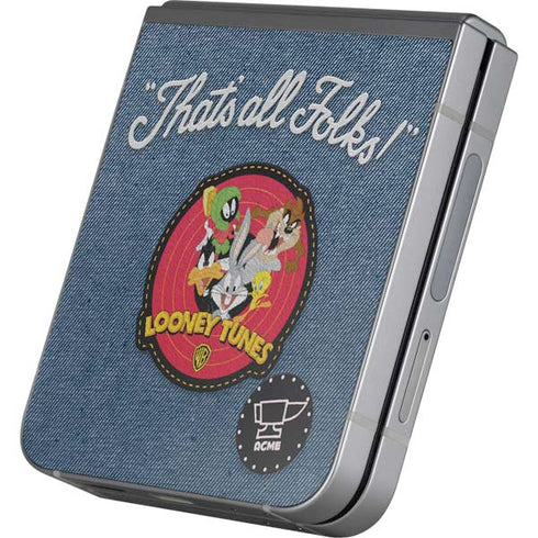 Looney Tunes Thats All Folks Patch Galaxy Z Flip6 Skin