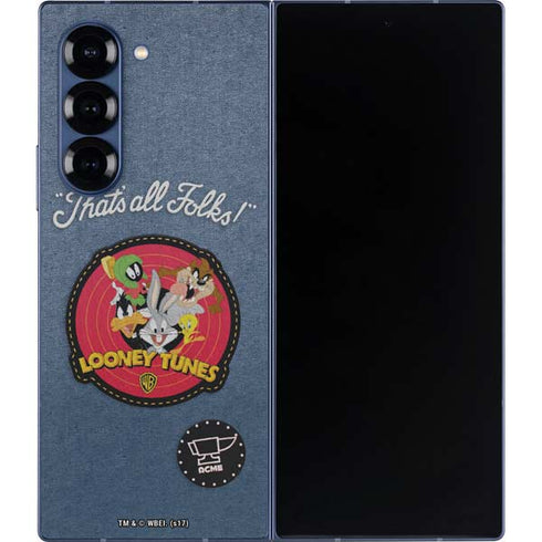 Looney Tunes Thats All Folks Patch Galaxy Z Fold6 Skin