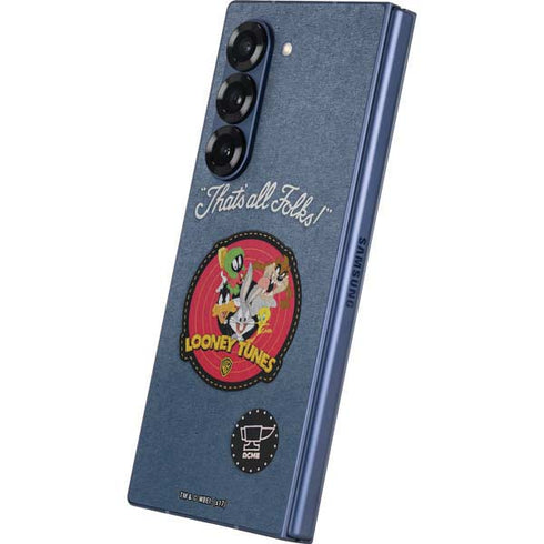 Looney Tunes Thats All Folks Patch Galaxy Z Fold6 Skin
