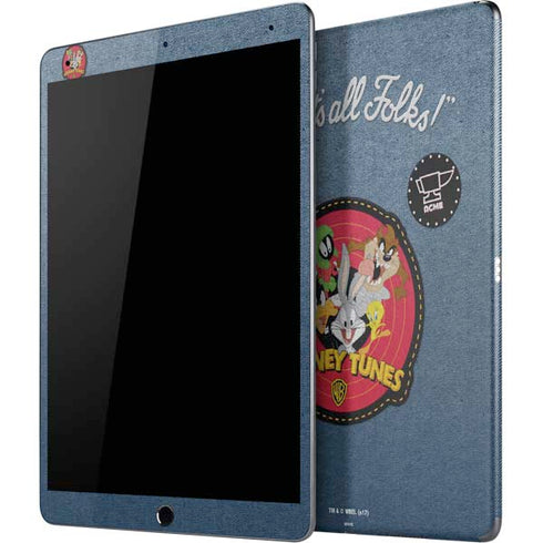Looney Tunes Thats All Folks Patch iPad Skins