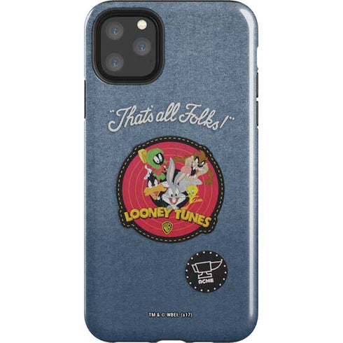 Looney Tunes Thats All Folks Patch iPhone Cases