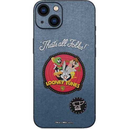 Looney Tunes Thats All Folks Patch iPhone Skins