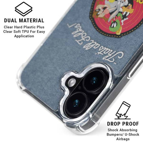 Looney Tunes Thats All Folks Patch iPhone 16 Plus MagSafe Case