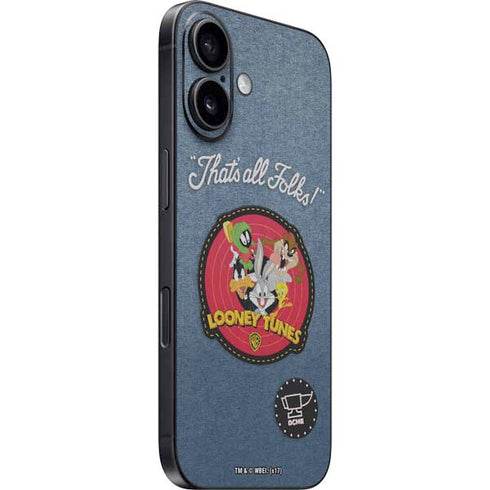 Looney Tunes Thats All Folks Patch iPhone 16 Plus Skin