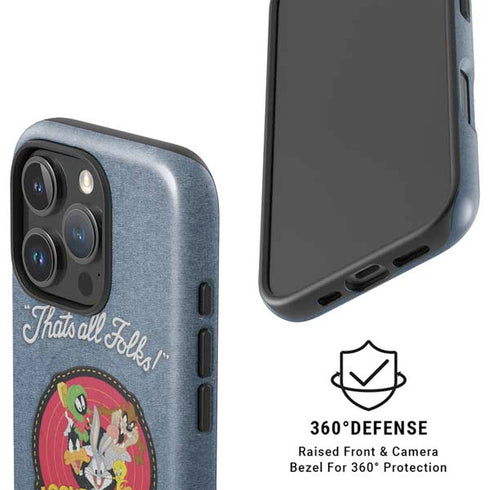 Looney Tunes Thats All Folks Patch iPhone 16 Pro Magsafe Impact Case