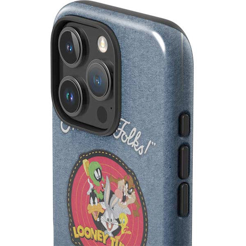Looney Tunes Thats All Folks Patch iPhone 16 Pro Max Impact Case