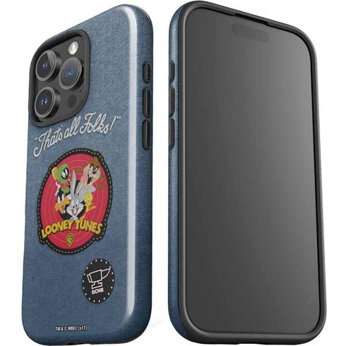 Looney Tunes Thats All Folks Patch iPhone 16 Pro Max Impact Case