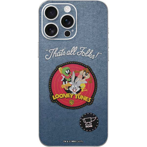 Looney Tunes Thats All Folks Patch iPhone 16 Pro Max Skin