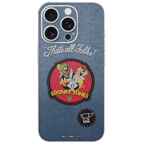 Looney Tunes Thats All Folks Patch iPhone 16 Pro Skin